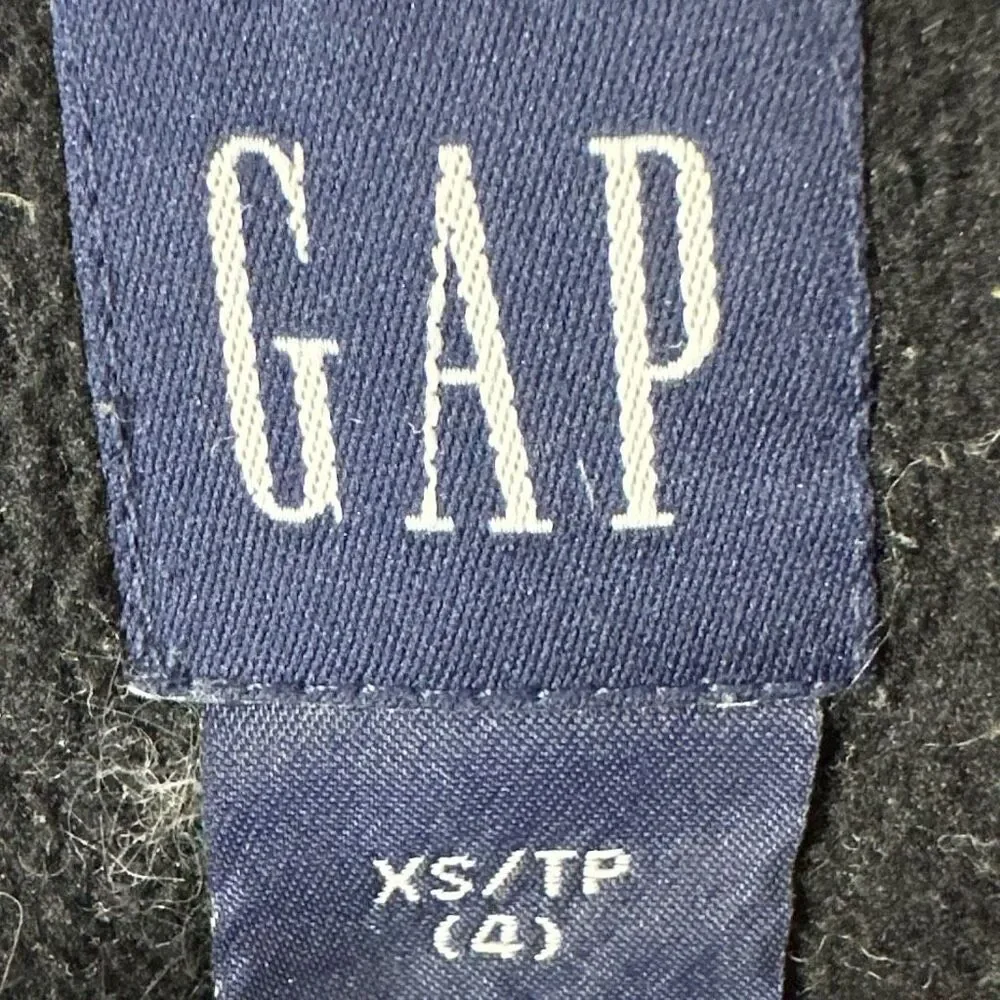 GAP Kids Jacket size XS (4) Navy DOWN Quilted Full Zip Fleece Lined‎ Puffer Vest